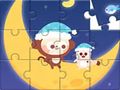 Jigsaw Puzzle: ਚੰਦਰਮਾ ਦੇ ਨਾਲ ਬਾਂਦਰ 