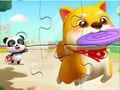 Jigsaw Puzzle: ਛੋਟਾ ਪਾਂਡਾ ਪਾਲਤੂ ਜਾਨਵਰਾਂ ਨਾਲ ਖੇਡੋ 
