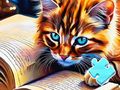 Jigsaw Puzzle: ਕੈਟ ਰੀਡਿੰਗ 