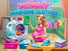 Mommy washing clothes