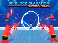 3D Block Gladiator: Sword Draw