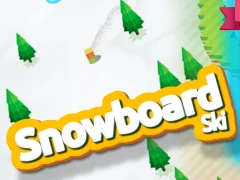 Snowboard and skis