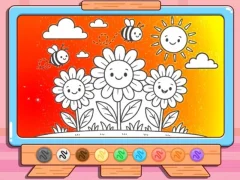 Coloring Book: Happy Flower