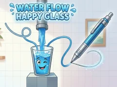Water Flow Happy Glass