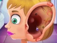 Children's Doctor Treating Ears