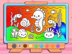 Coloring Book: Kawaii Sea Animals