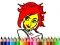 Back To School: Cute Girl Coloring