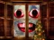 New Year: Santa Claus outside the window