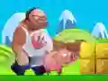 Pink Running Pig