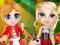 Little Elsa In Red Hood