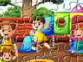 Playing Kids Jigsaw