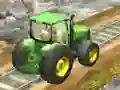 Chained Tractor Towing Train Simulator