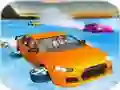 Crazy Water Surfing Car Race