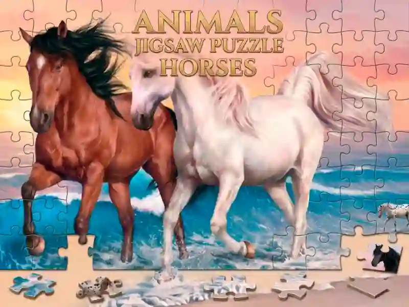 Animals Jigsaw Puzzle Horses