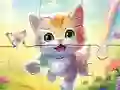 Jigsaw Puzzle: Kitten With Butterfly
