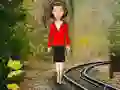Girl Escape From Railway Track