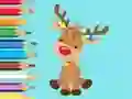 Coloring Book: Cute Christmas Reindeer