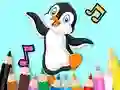 Coloring Book: Dancing Penguin