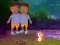 Twins Escape From Night Forest