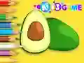 Coloring Book: Avocado Fruit