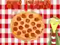 Eet pizza