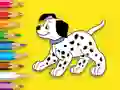 Coloring Book: Cute Spotted Dog