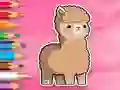 Coloring Book: Cute Alpaca
