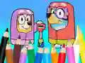 Coloring Book: Bluey Flossing Grannies