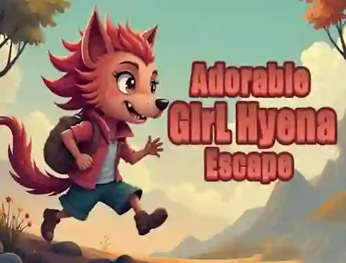 Adorable Girl Hyena Escape