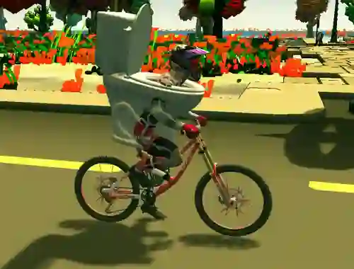 Skibidi Toilet Bike Riding