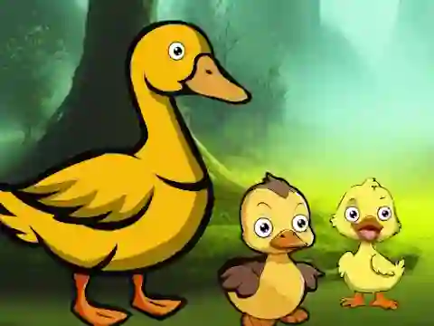 Duck Family Reach Pond