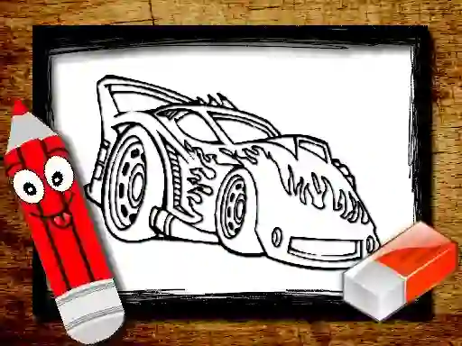Back To School Car Coloring Book
