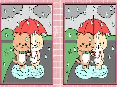 Spot the Differences Cute Kittens