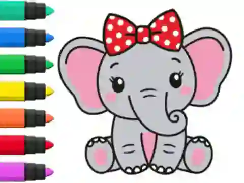 Coloring Book: Elephant