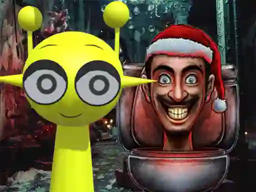 Sprunki in Backrooms Christmas Skibidi