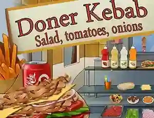 Doner Kebab Salad, Tomatoes, Onions