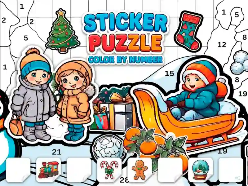 Sticker Book Puzzle: Color By Number