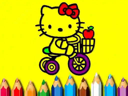 Back To School: Sweet Kitty Coloring
