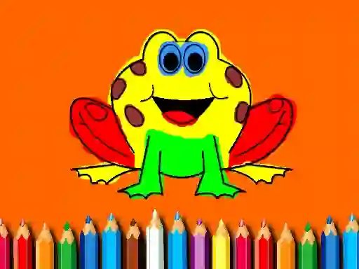 Back To School: Frog Coloring Book