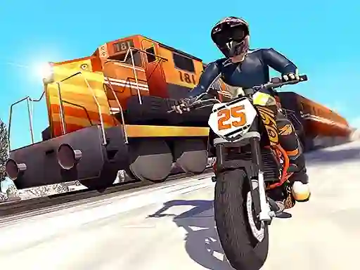 Trail Bike vs Train Race