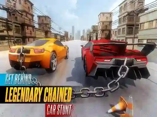Chained Car Stunts Race Mega Ramp