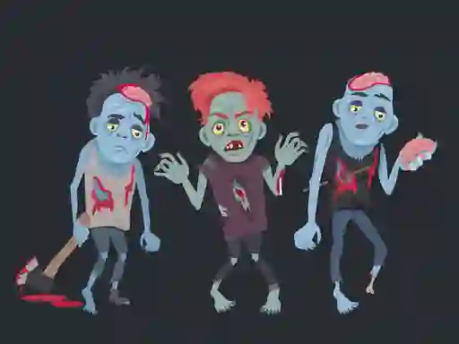Zombies and Skeletons Coloring