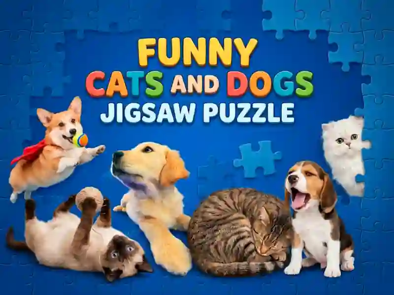 Funny Cats And Dogs Jigsaw Puzzle