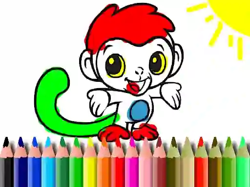 Back To School: Monkey Coloring