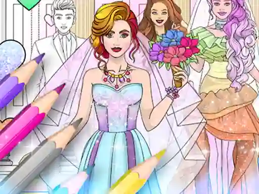 Wedding Coloring Dress Up