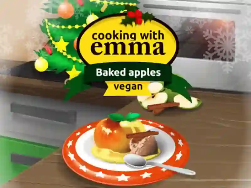 Cooking with Emma Baked Apples vegan