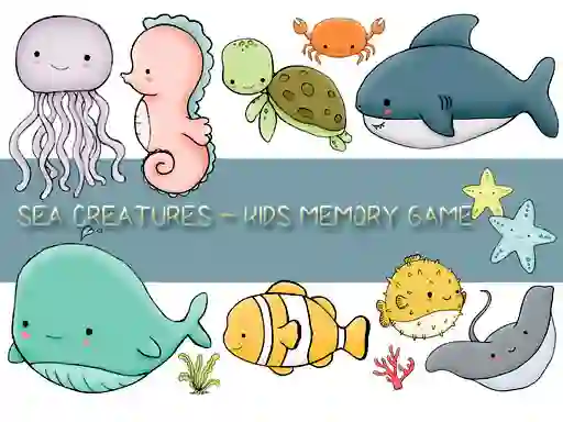 Kids Memory Sea Creatures