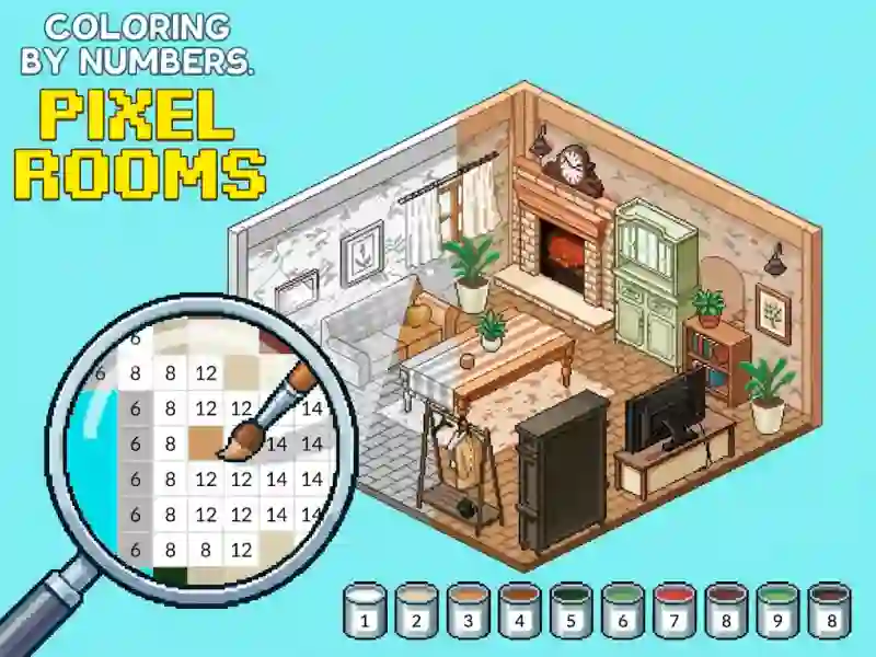 Coloring by Numbers Pixel Rooms