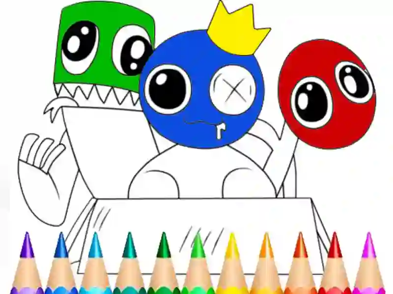 Rainbow Friends Coloring Book