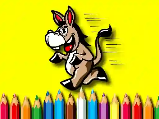 Back To School Coloring Book Donkey